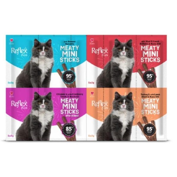 Reflex Plus Mini Mix Somonlu Kuzu Etli Biftekli Kısır Tavuk Kedi Ödülleri 20 X 2 Gr